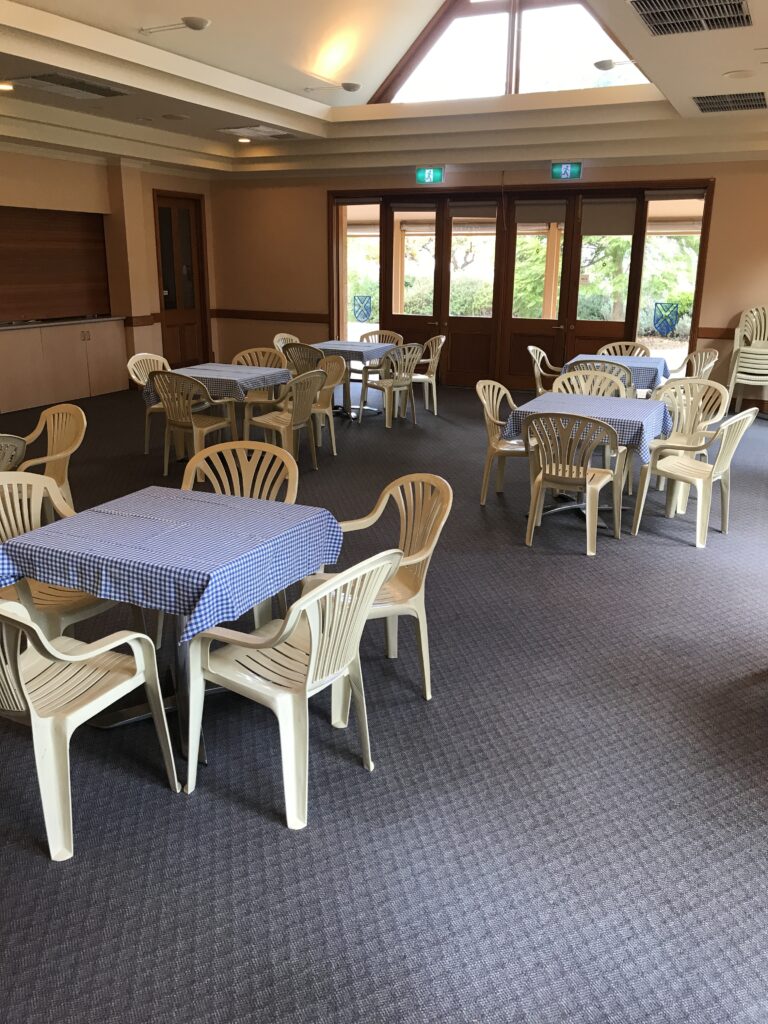 St Andrew's Church Parish Centre - tables and chairs setup