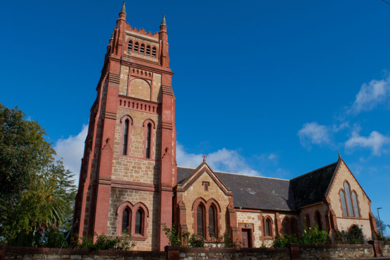 North side of Church with clock tower