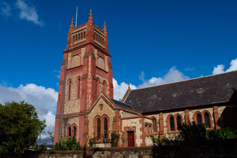 North side of Church with clock tower